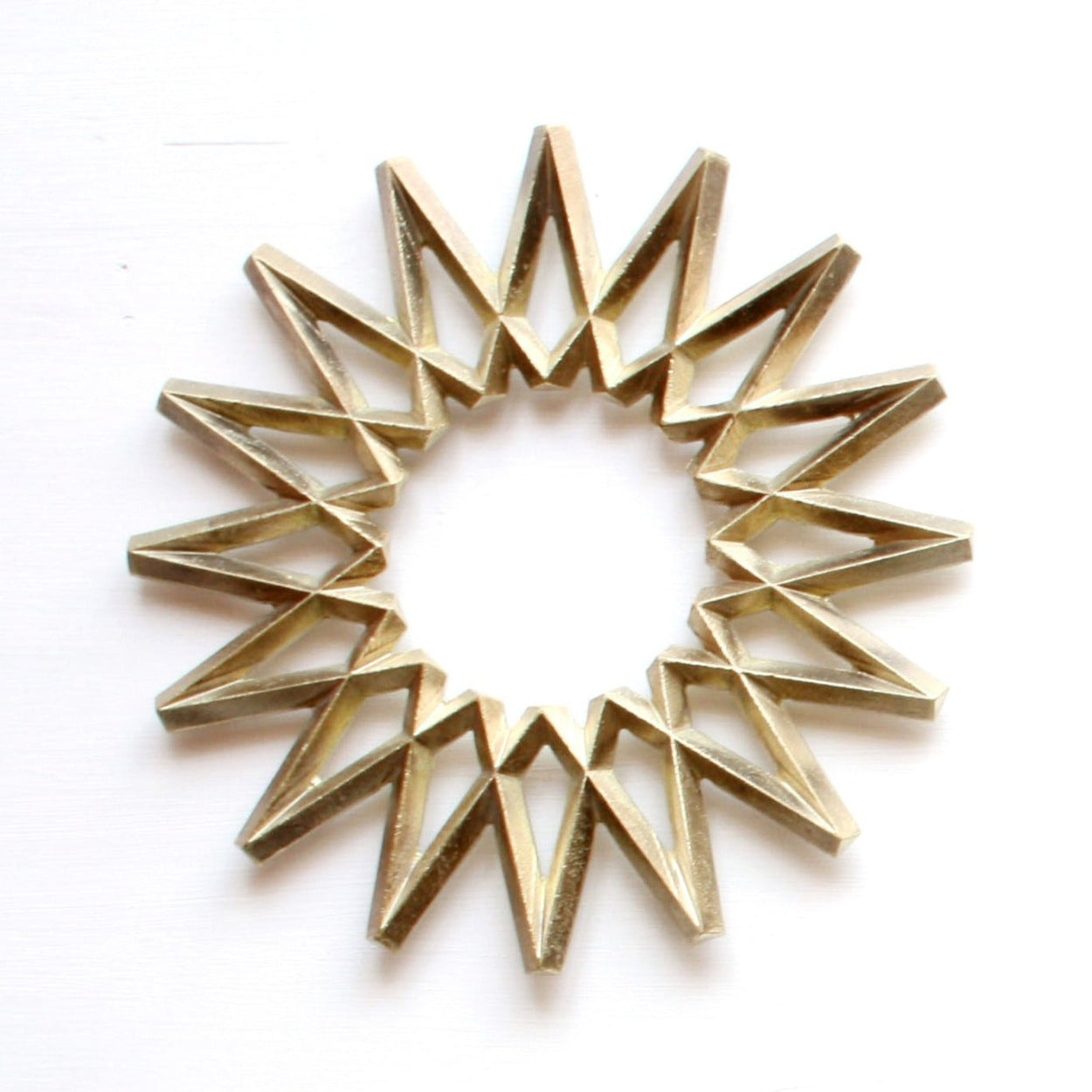 Futagami Brass Galaxy Trivet against white background