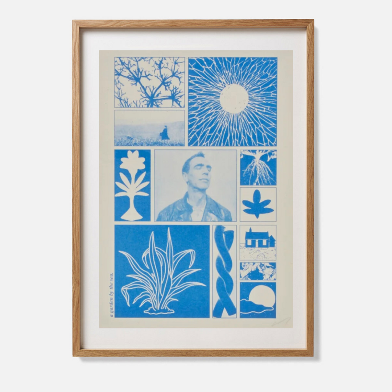 Interior details of A Garden By The Sea Zine framed