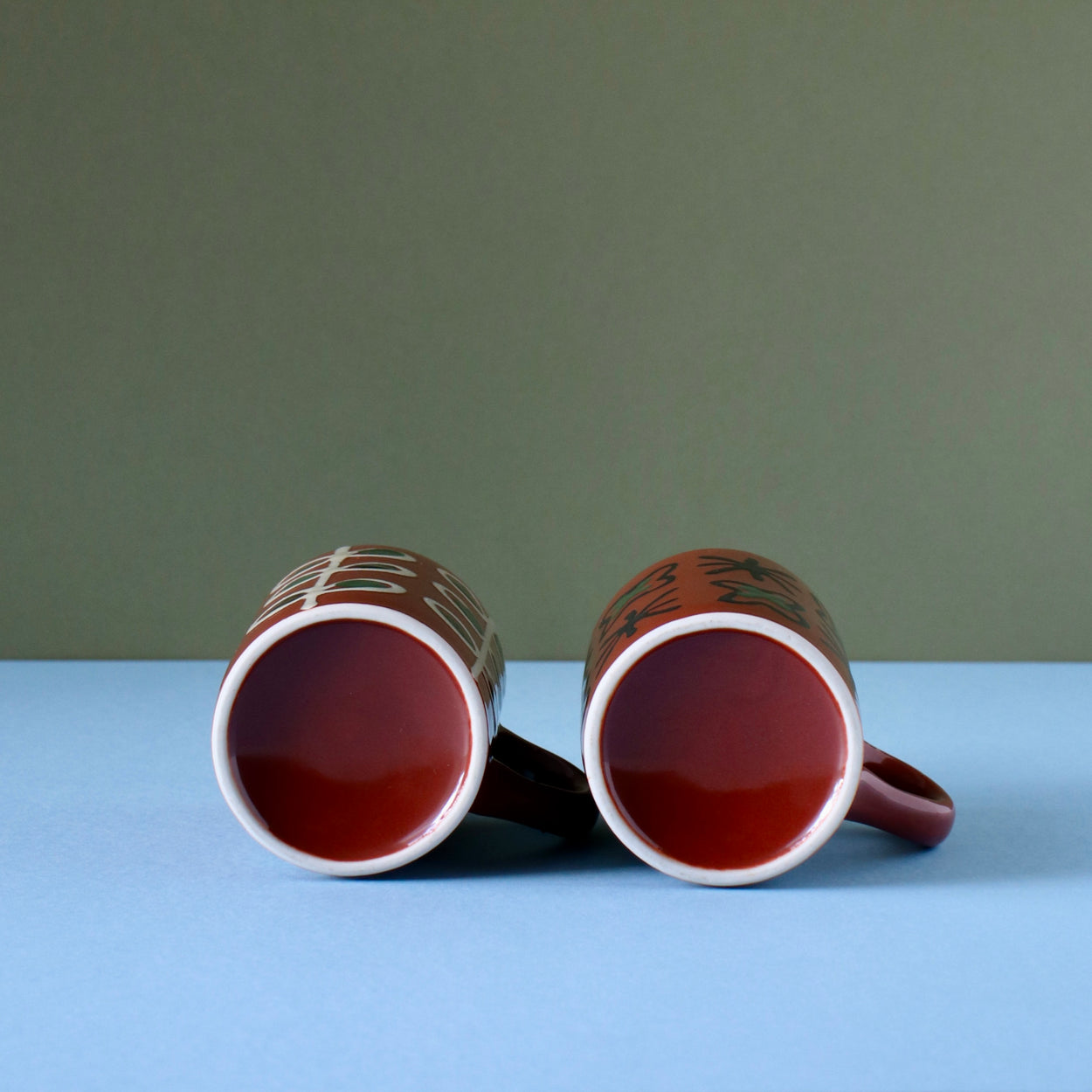 Vintage ceramic cups bases