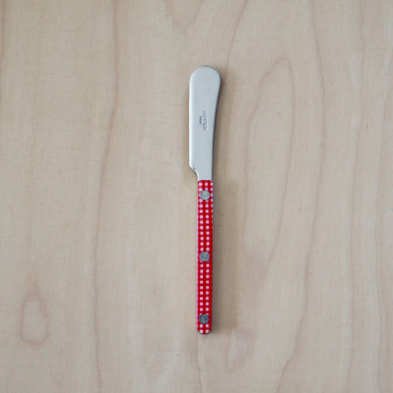 Sabre Paris Bistrot Butter Spreader Gingham Red