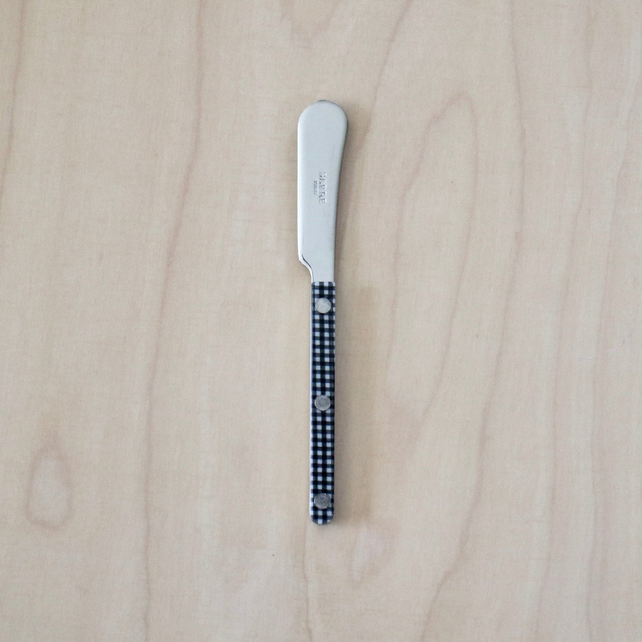 Sabre Paris Bistrot Butter Spreader Gingham Black