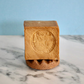 Alepp soap on round Ceramic Soap Holder by Grace McCarthy