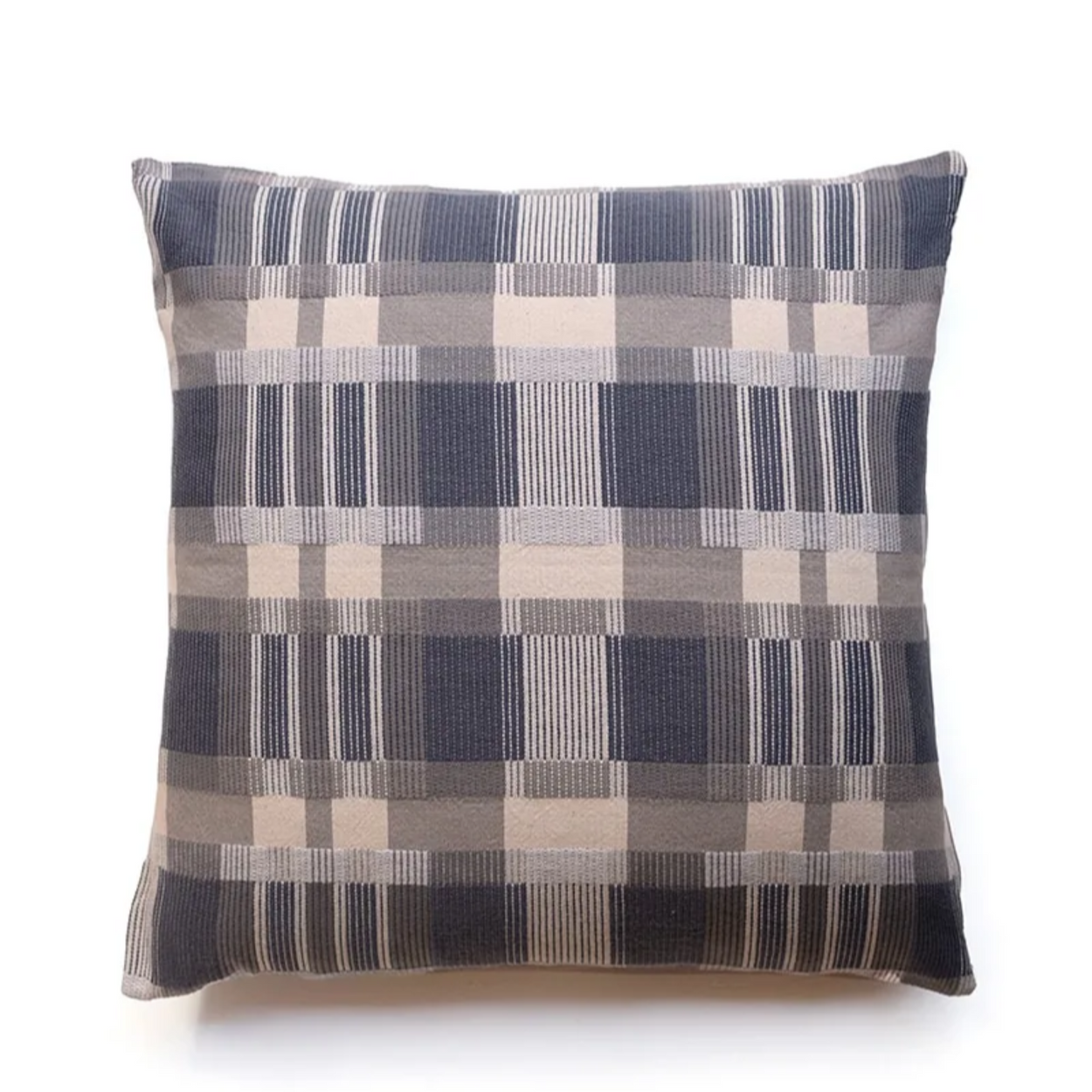 Grey Mungo Skipping Block Cushion