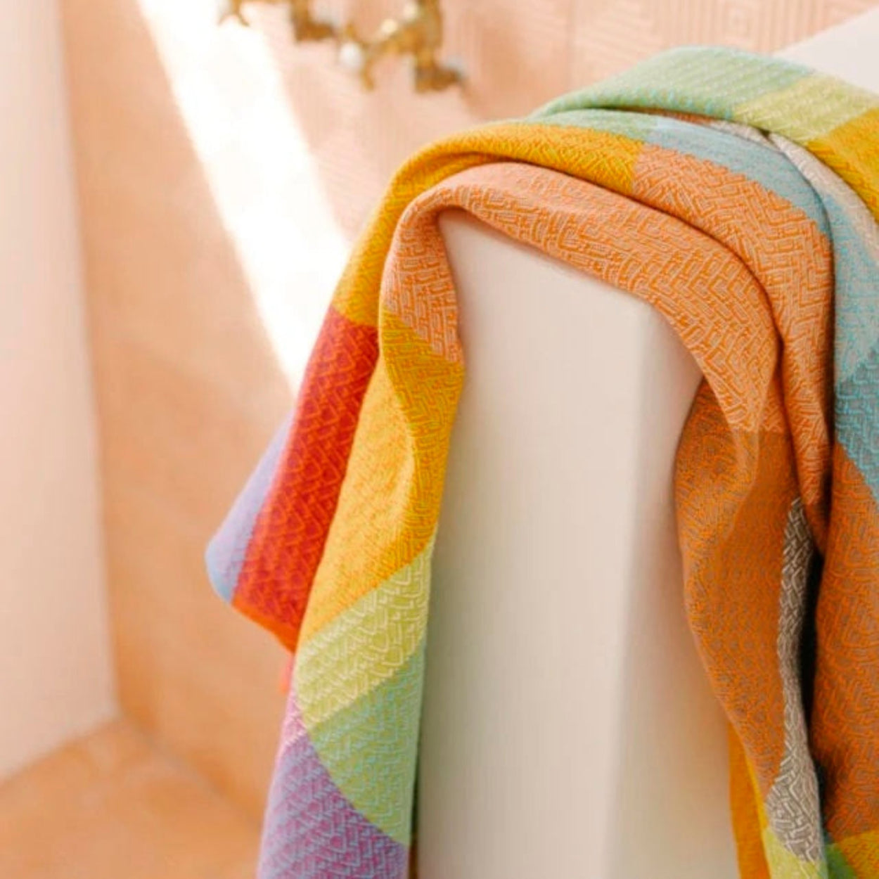 Mungo folly towel hung in shower