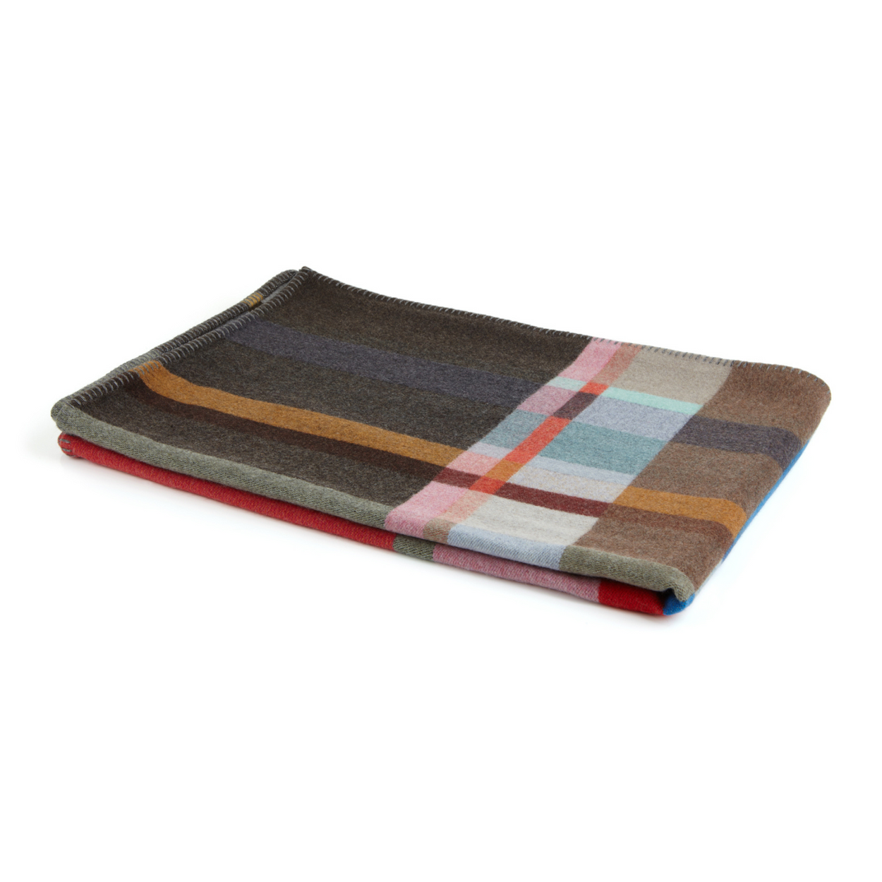 Folded Wallace Sewell Premium Lasdun Merino Lambswool blanket.