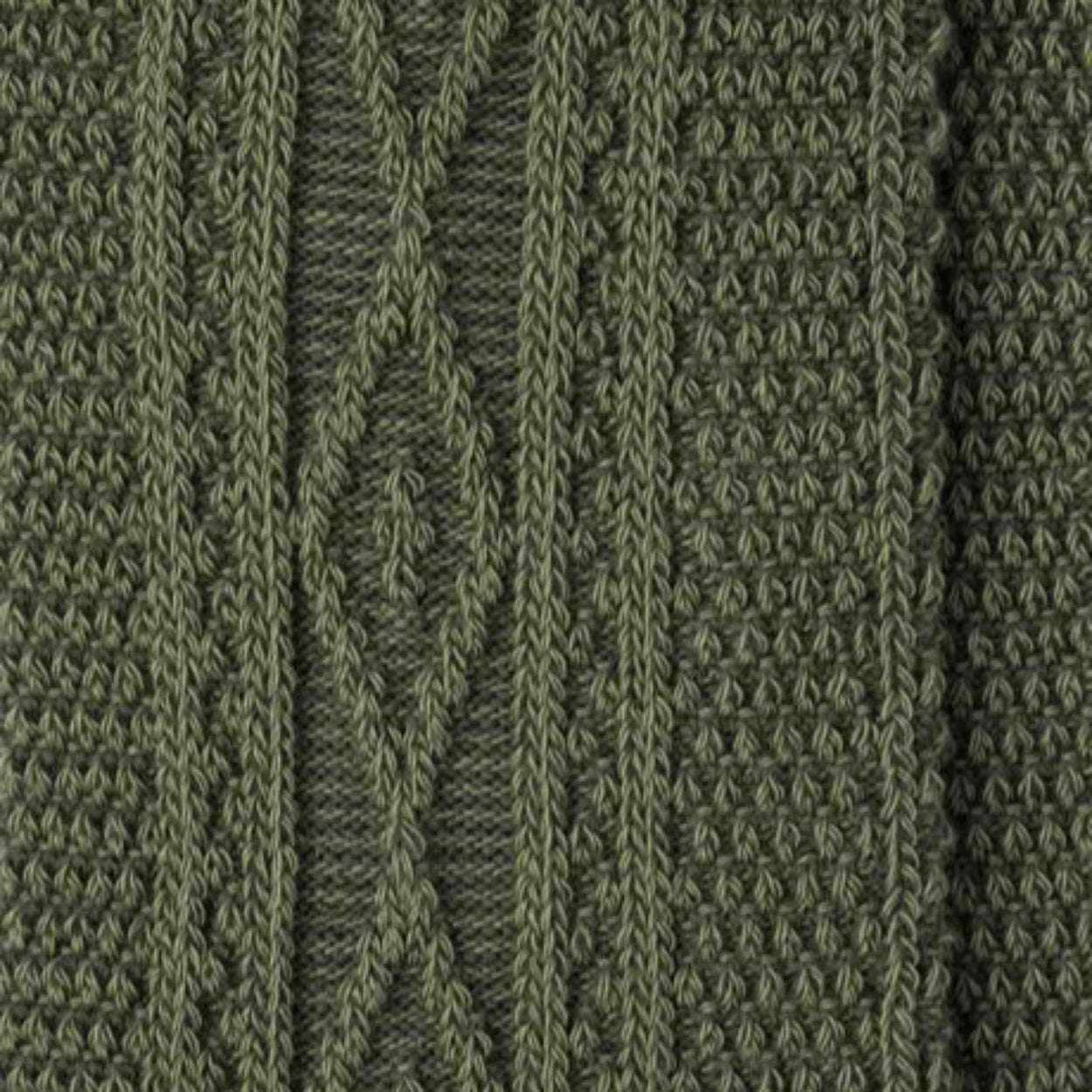 Close up of khaki Royalties Paris Aran Socks