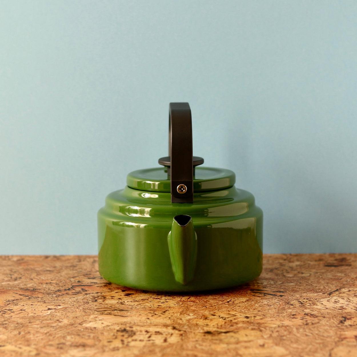 Japanese Noda Horo Amu Kettle - Green front profile