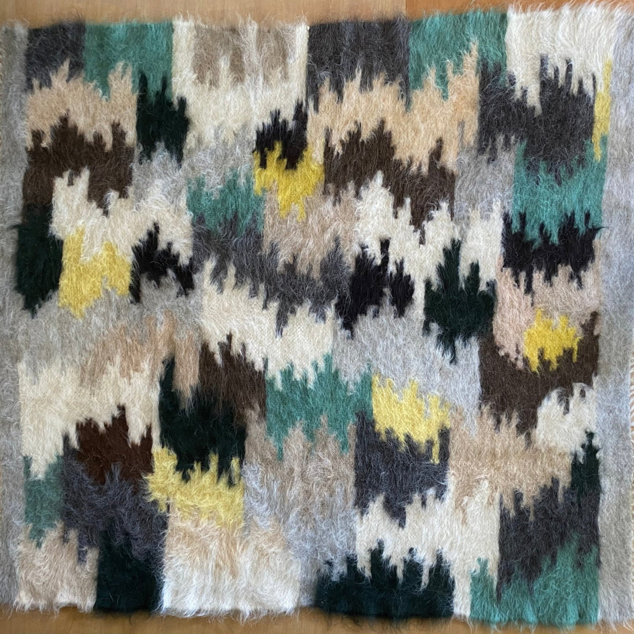 Handmade Large Pure Wool Rug - Green