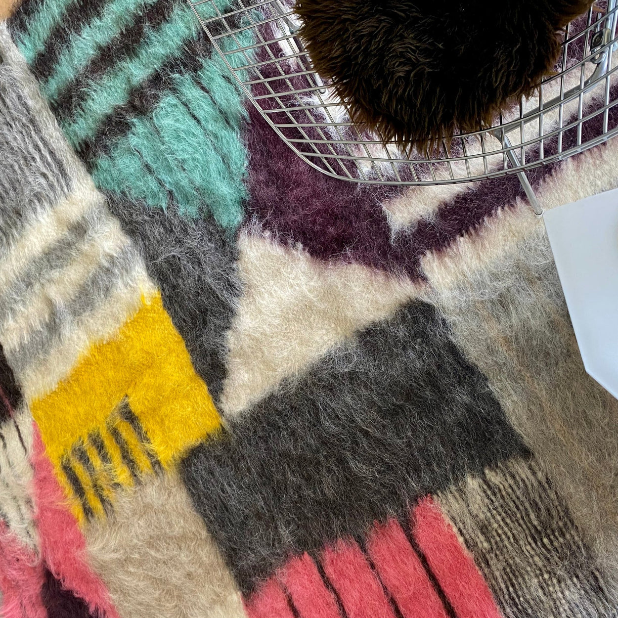 Close up Bauhaus Hand Woven Pure Wool Area Rug