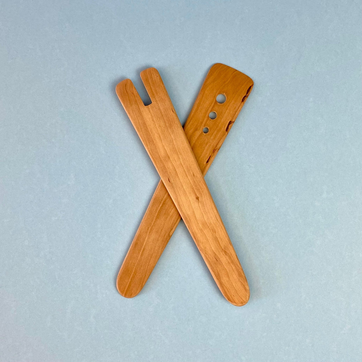 Handmade Pear Wood Salad Servers