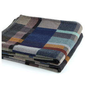 Large Wallace Sewell Erno Premium Australian Merino wool blanket folded closeup