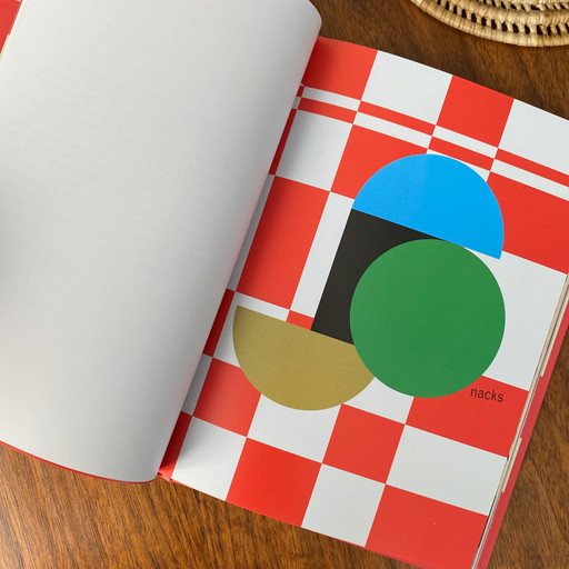 Interior of colourful cookbook.