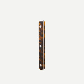 Close up of handle of Sabre Bistrot Serving Set- Tortoise