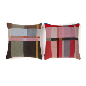 Wallace Sewell Lasdun Cushion cover flatlay. side by side