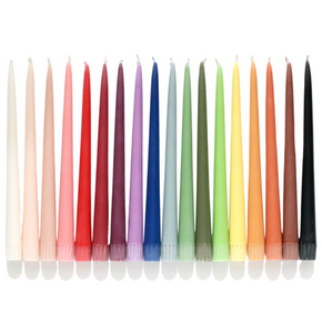 18 Colours of Fair Trade Tapered Dinner Candles 