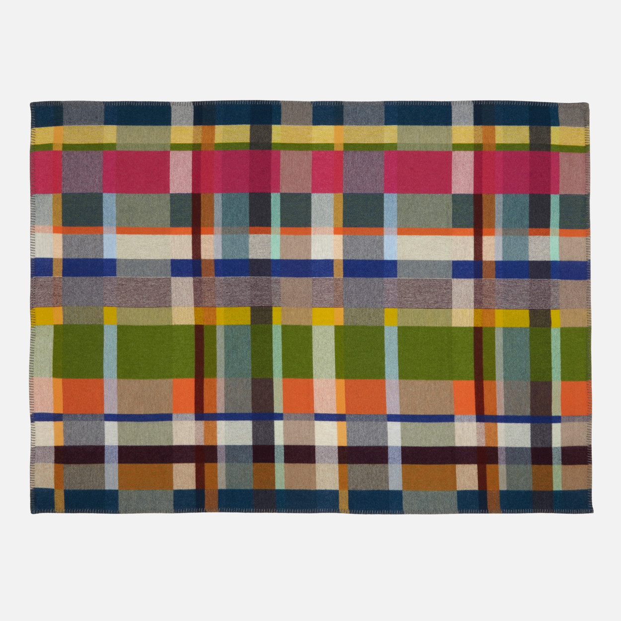 Multicoloured Wallace Sewell Gwynne baby blanket on a white background