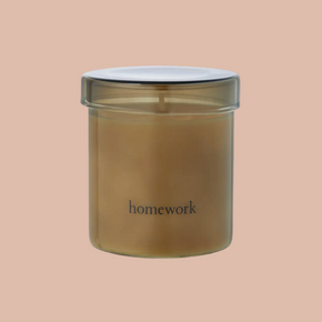 Homework UK scented candle - Fire unboxed