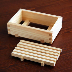 Japanese Hinoki Soap Holder with tray removed