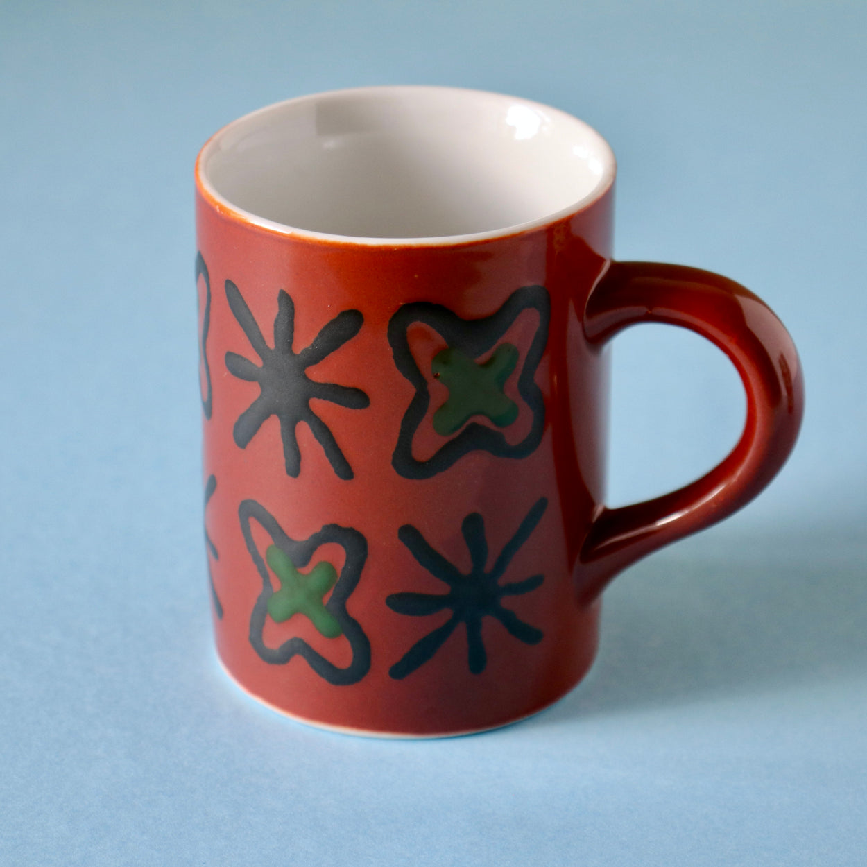 Vintage ceramic cup close up