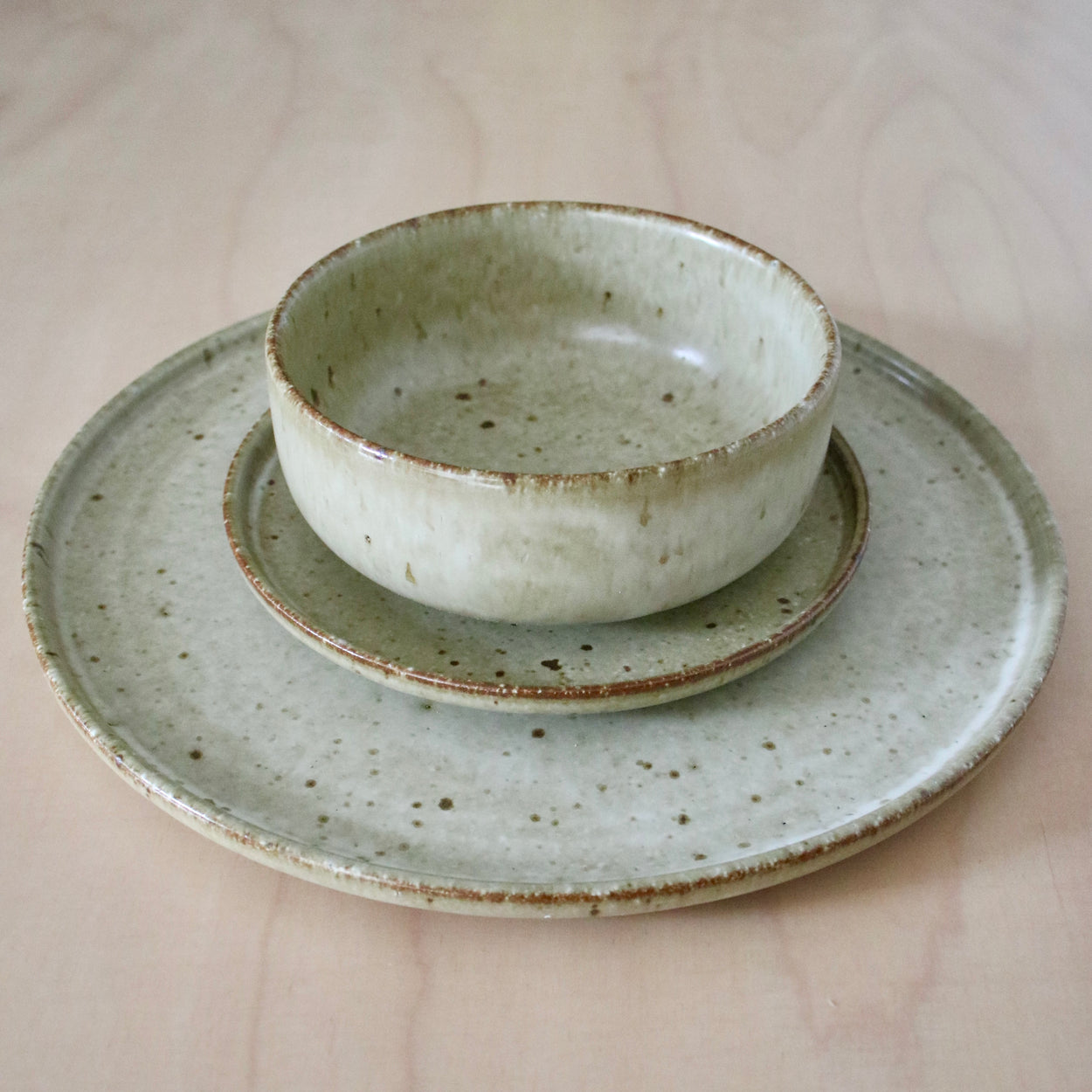Stck of Japanese Jupiter Dessert Bowl and plates