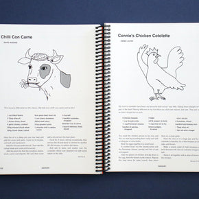Interior of Recipes with Friends Cookbook by Alice Oehr