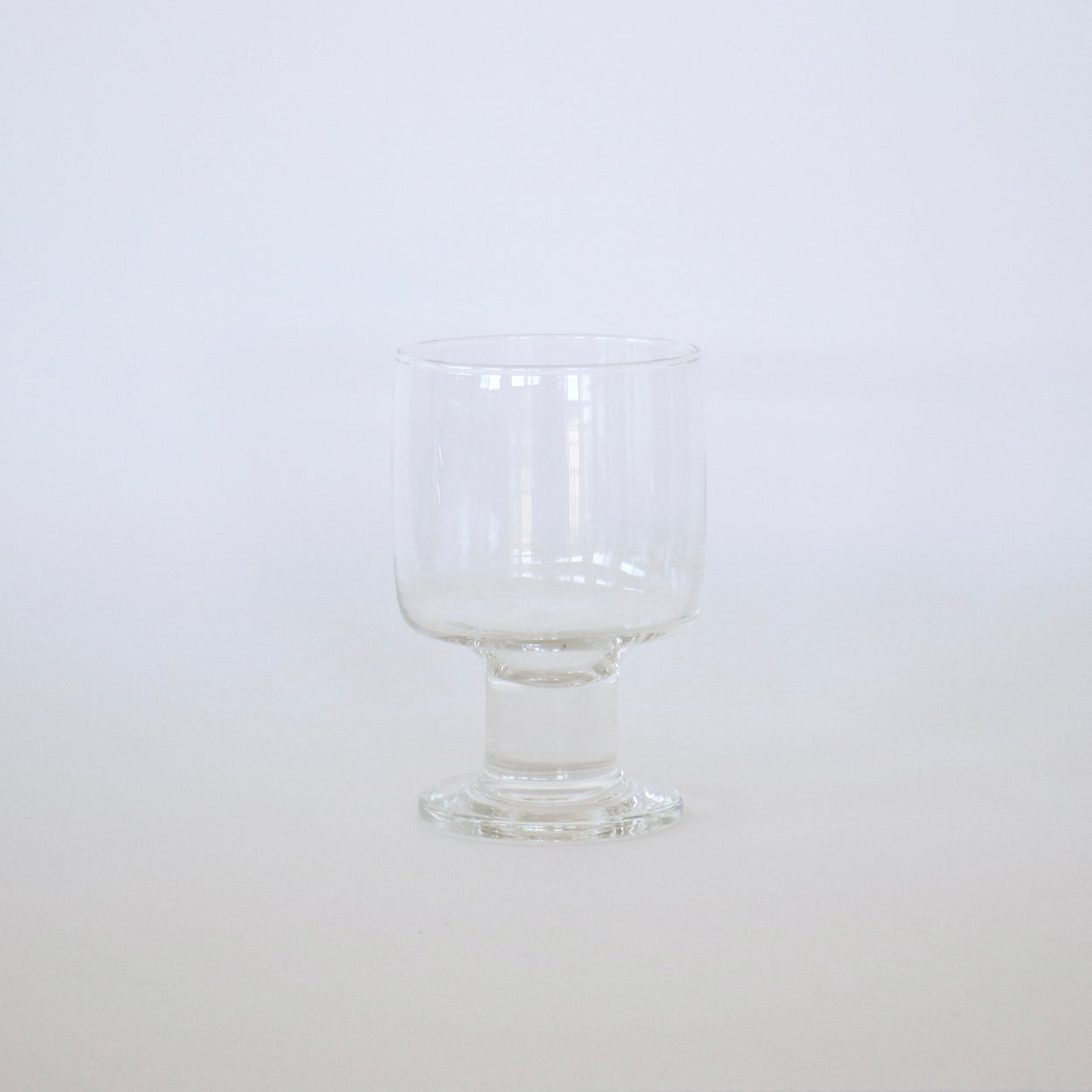 Clear glass on a white background