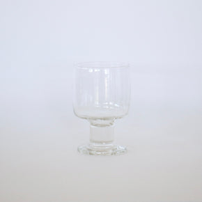 Clear glass on a white background