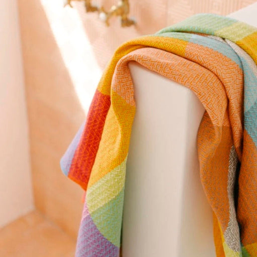 Mungo folly towel hung in shower