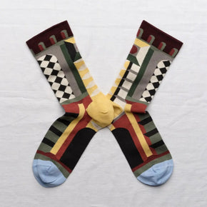 Bonne Maison Colourful patterned socks with a unique design on a white background