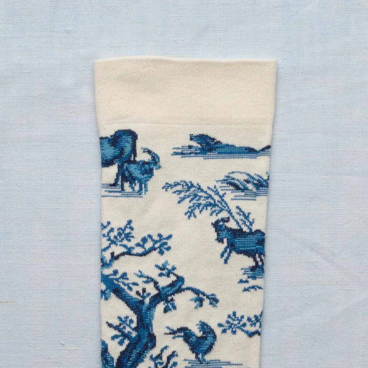 Close up of Bonne Maison Trompe L'oeil socks 