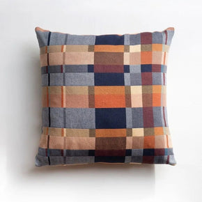 Mungo Karoo Checkered double cotton   pillow with multicolour pattern on a white background
