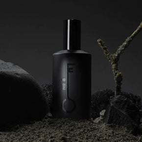 Fischersund No. 8 Fragrance bottle with black background