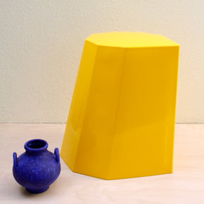 Martino Gamper Arnold Circus Stool in Yellow with blue vase