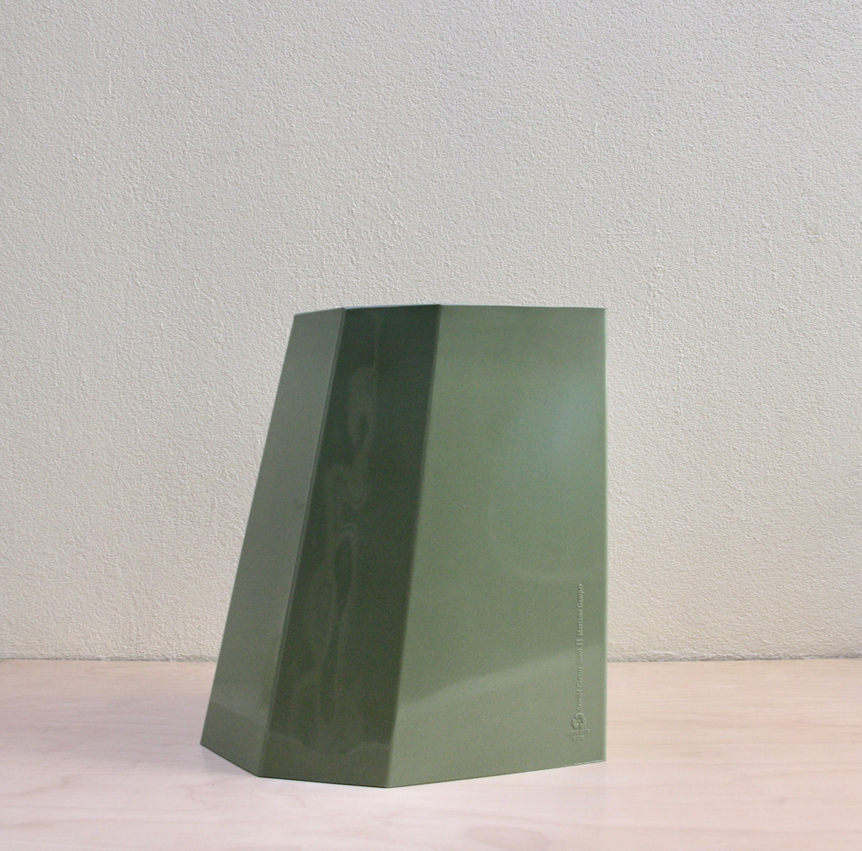 Martino Gamper Arnold Circus Stool in Pale Eucalypt Green side profile
