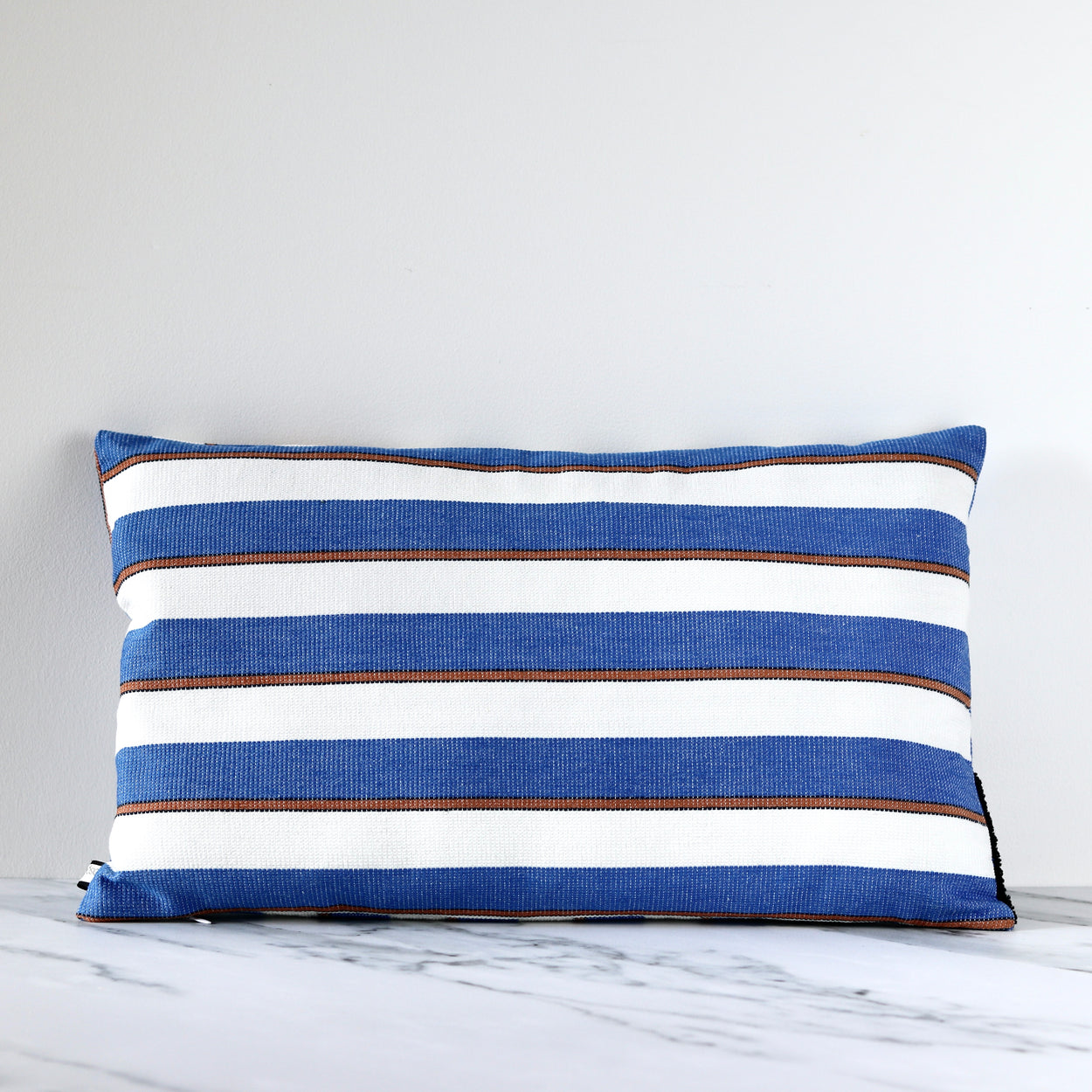 Striped embroidered Cushion Cover back
