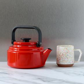 Japanese Noda Horo Amu Kettle - Red, with Chips Japan cup