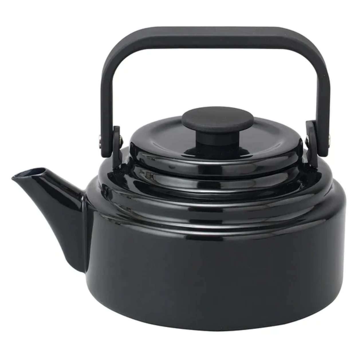 Noda Horo Amu Kettle Black against white background