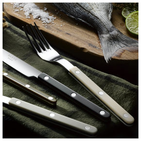 Mixed colour Sabre Paris Bistrot Cutlery with fish